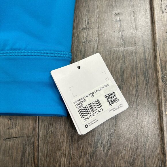 Lululemon NWT Energy Longline Bra *Medium Support, B–D Cups Hawaiian Blue - Picture 5 of 9